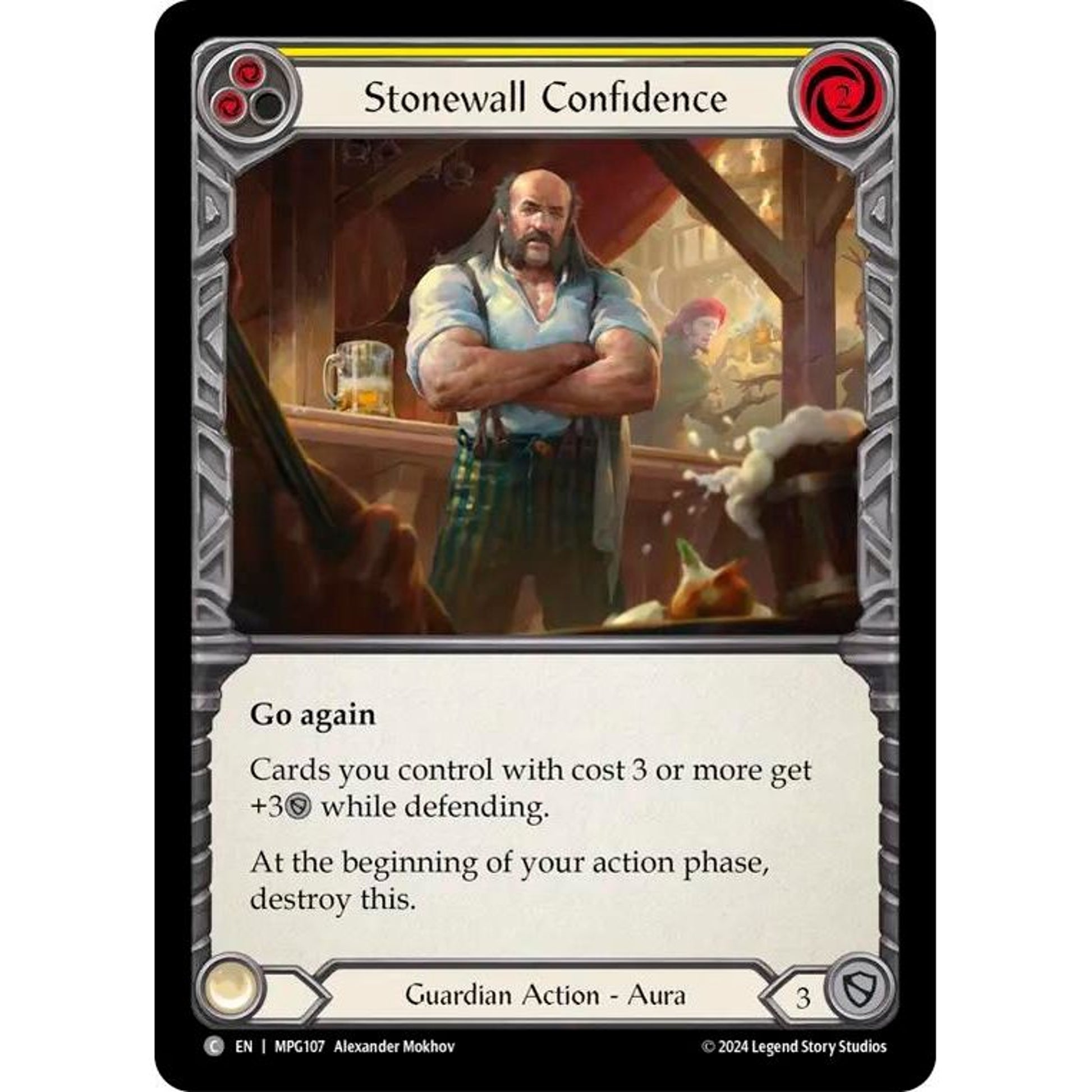 Image for Stonewall Confidence (Yellow) (MPG107) - Flesh and Blood TCG