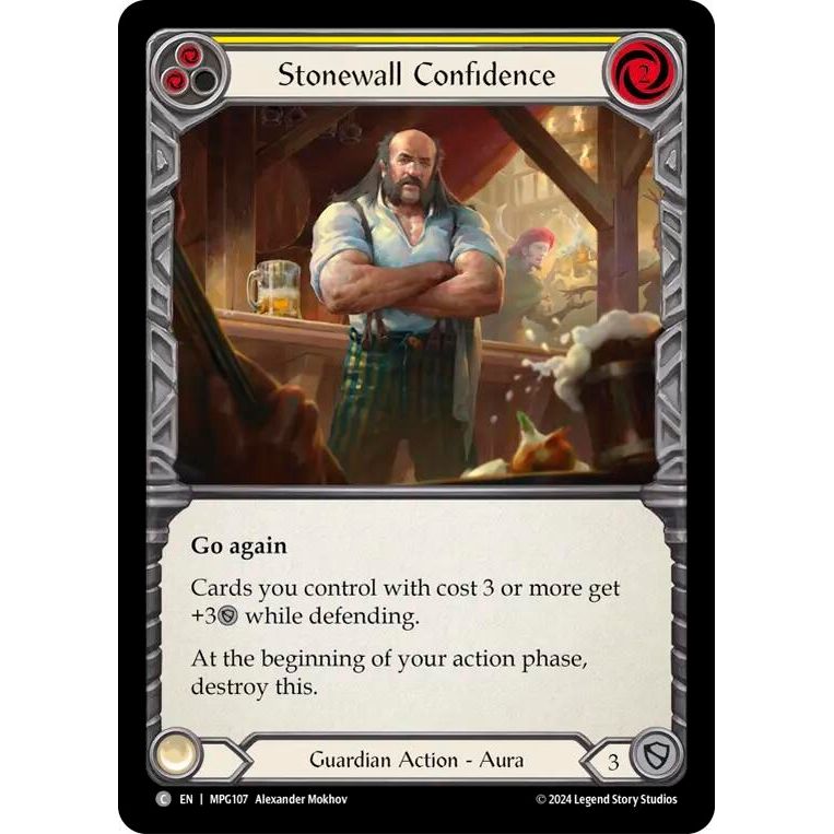 Image for Stonewall Confidence (Yellow) (MPG107) - Flesh and Blood TCG
