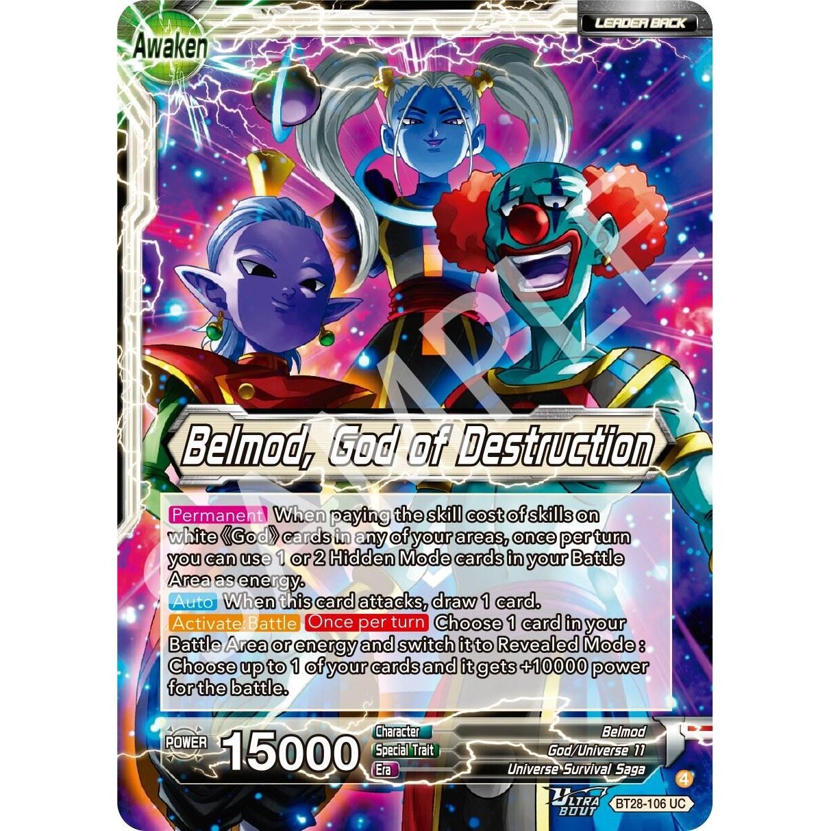 Image for Belmod // Belmod, God of Destruction (BT28-106) (BT28) - Dragon Ball Super: Masters