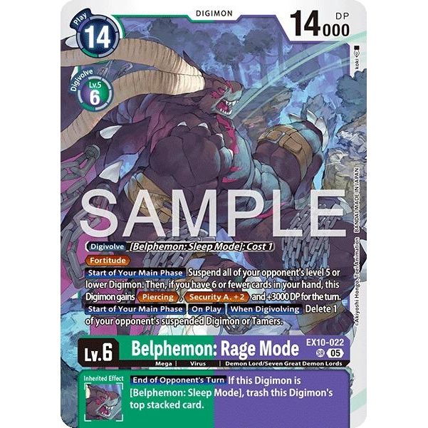 Image for Belphemon: Rage Mode (EX10-022 SR) (EX10) - Digimon Card Game