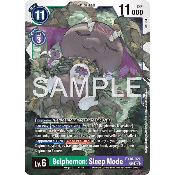 Image for Belphemon: Sleep Mode (EX10-021 C) (EX10) - Digimon Card Game