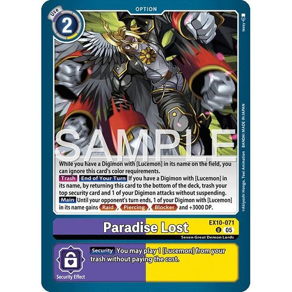 Image for Paradise Lost (EX10-071 U) (EX10) - Digimon Card Game