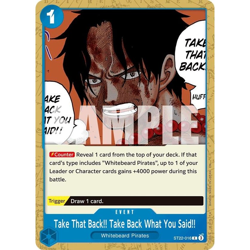 Image for Take That Back!! Take Back What You Said!! (ST22-016) (ST-22) - One Piece Card Game