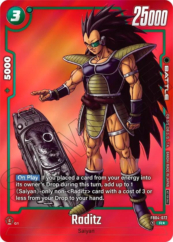 Image for Raditz (Limited Pack MANGA Version 01) (FB04-072) (DBSFW_TPR) - Dragon Ball Super: Fusion World