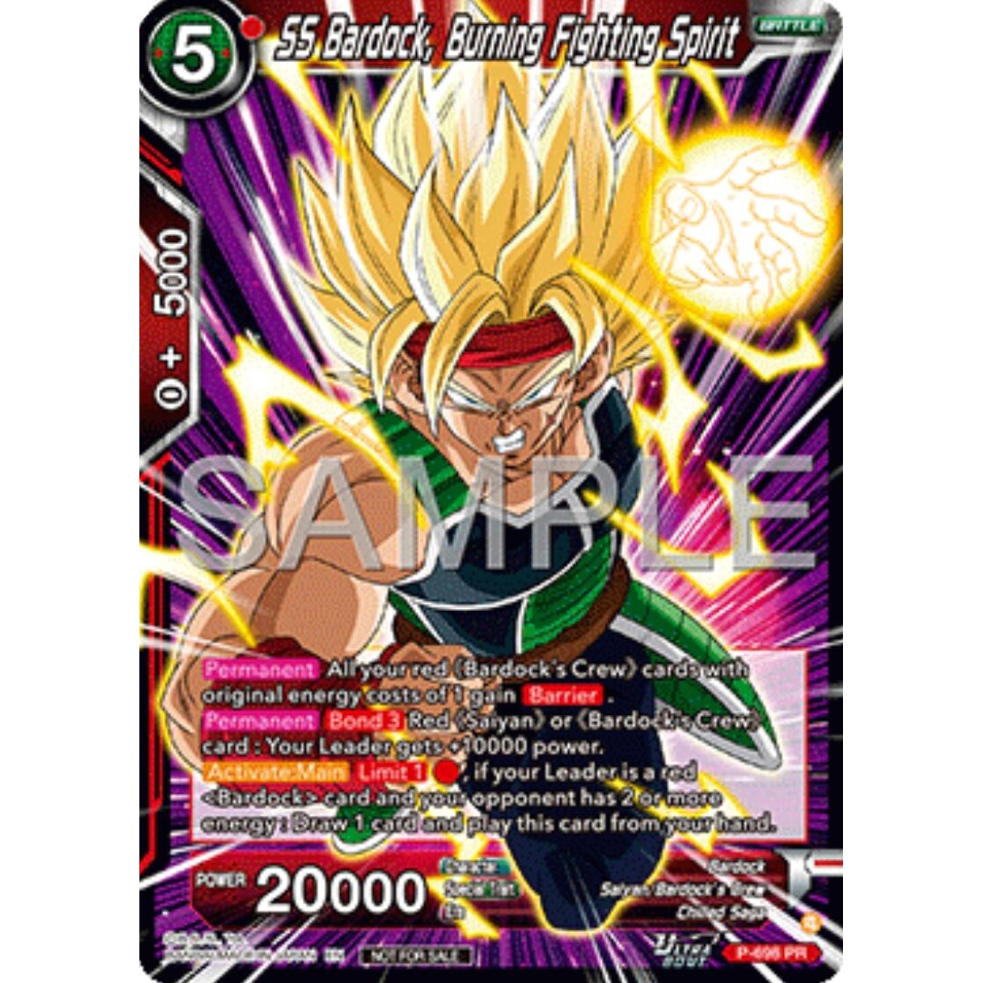 Image for SS Bardock, Burning Fighting Spirit (Ultra-Bout Series Tournament Pack Vol.13) (P-698) (TPR) - Dragon Ball Super: Masters