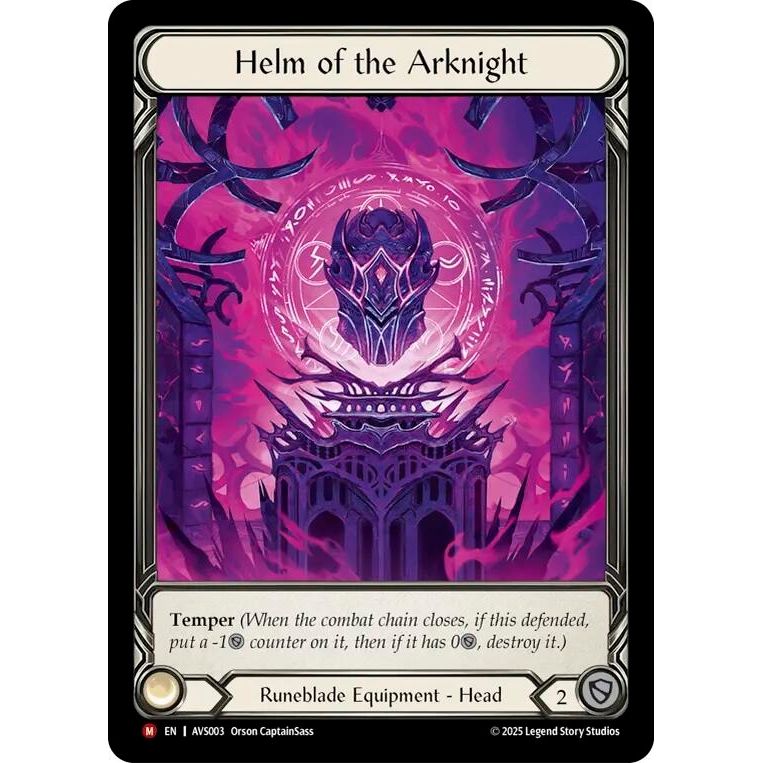 Image for Helm of the Arknight (AVS003) - Flesh and Blood TCG