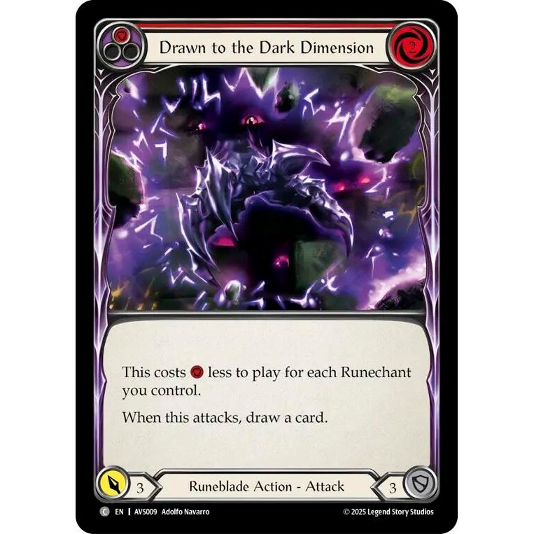 Image for Drawn to the Dark Dimension (Red) (AVS009) - Flesh and Blood TCG