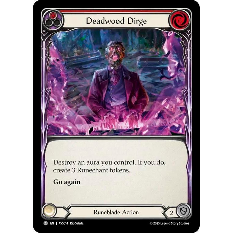 Image for Deadwood Dirge (Red) (AVS014) - Flesh and Blood TCG
