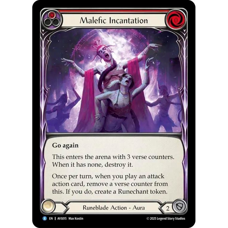Image for Malefic Incantation (Red) (AVS015) - Flesh and Blood TCG