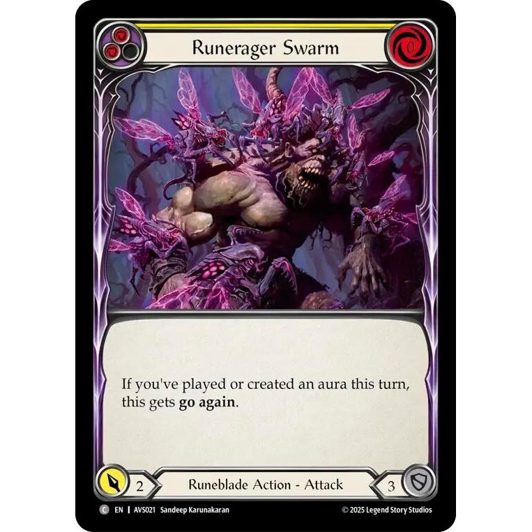 Image for Runerager Swarm (Yellow) (AVS021) - Flesh and Blood TCG