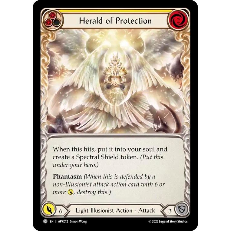 Image for Herald of Protection (Yellow) (APR012) - Flesh and Blood TCG