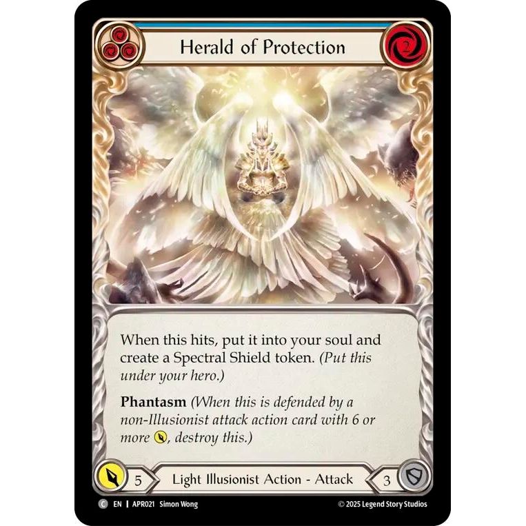 Image for Herald of Protection (Blue) (APR021) - Flesh and Blood TCG