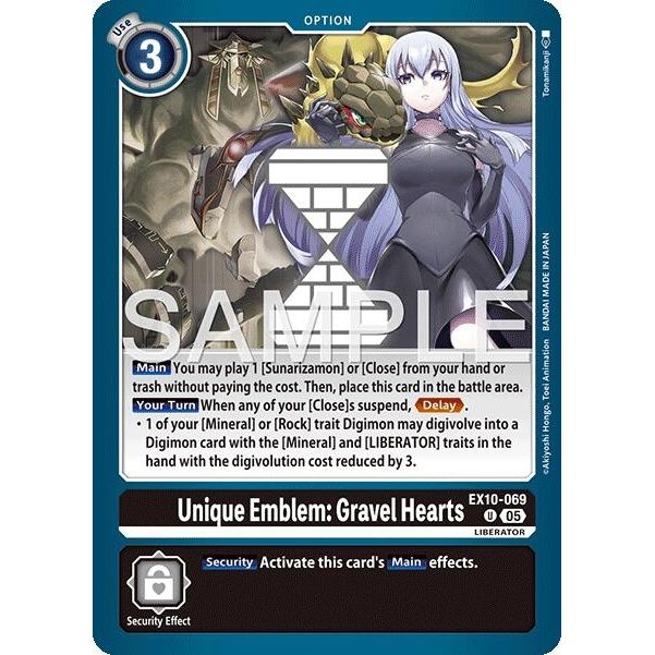 Image for Unique Emblem: Gravel Hearts (EX10-069 U) (EX10) - Digimon Card Game