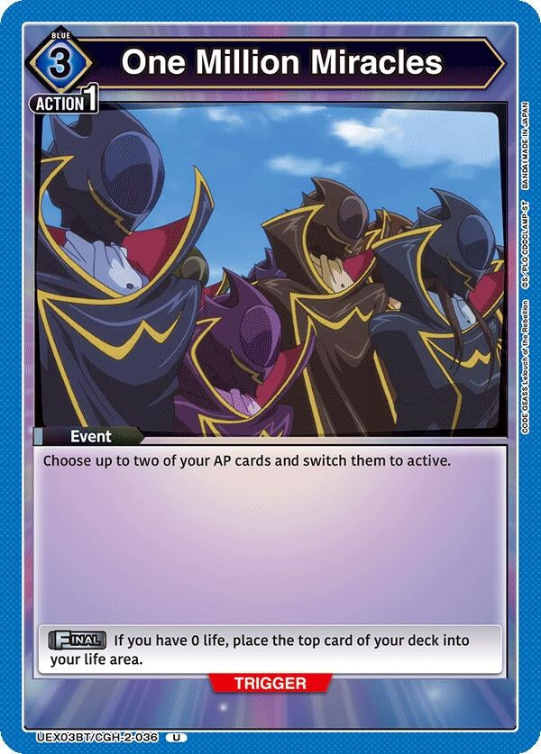 Image for One Million Miracles (UEX03BT/CGH-2-036) (UEX03BT) - Union Arena