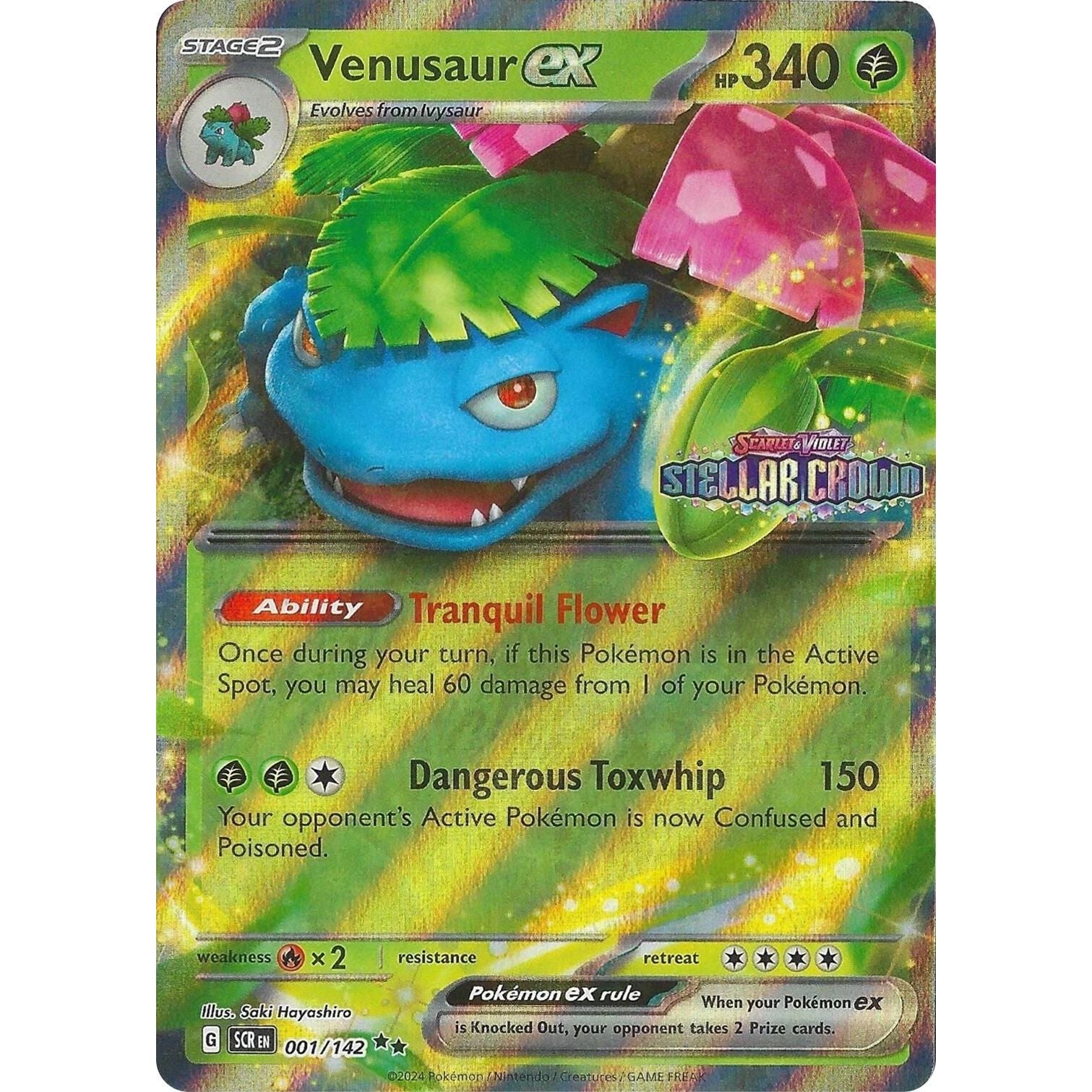 Image for Venusaur ex (Stellar Crown Stamp) (001/142) (MCAP) - Pokemon
