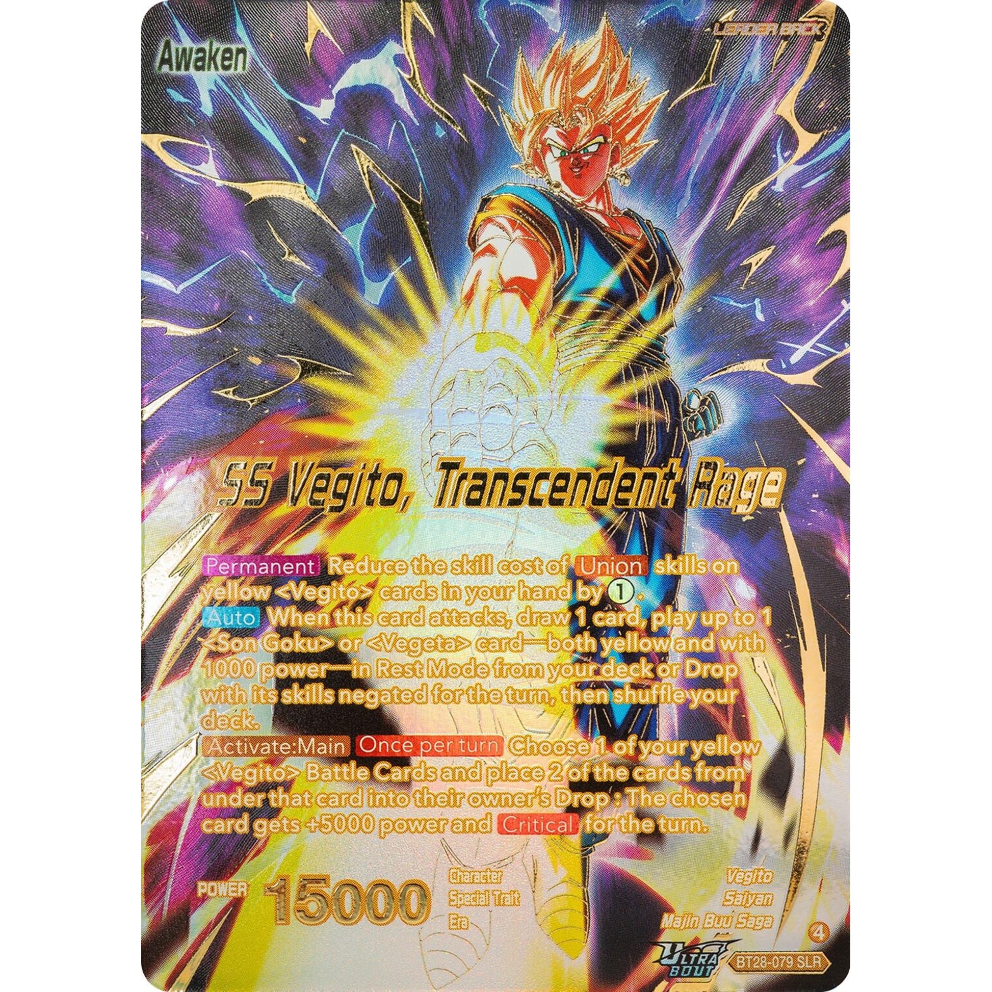 Image for Vegito // SS Vegito, Transcendent Rage (SLR) (BT28-079) (BT28) - Dragon Ball Super: Masters