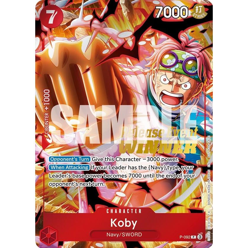 Image for Koby (OP12 Release Event Winner) (P-092) (OP-PR) - One Piece Card Game