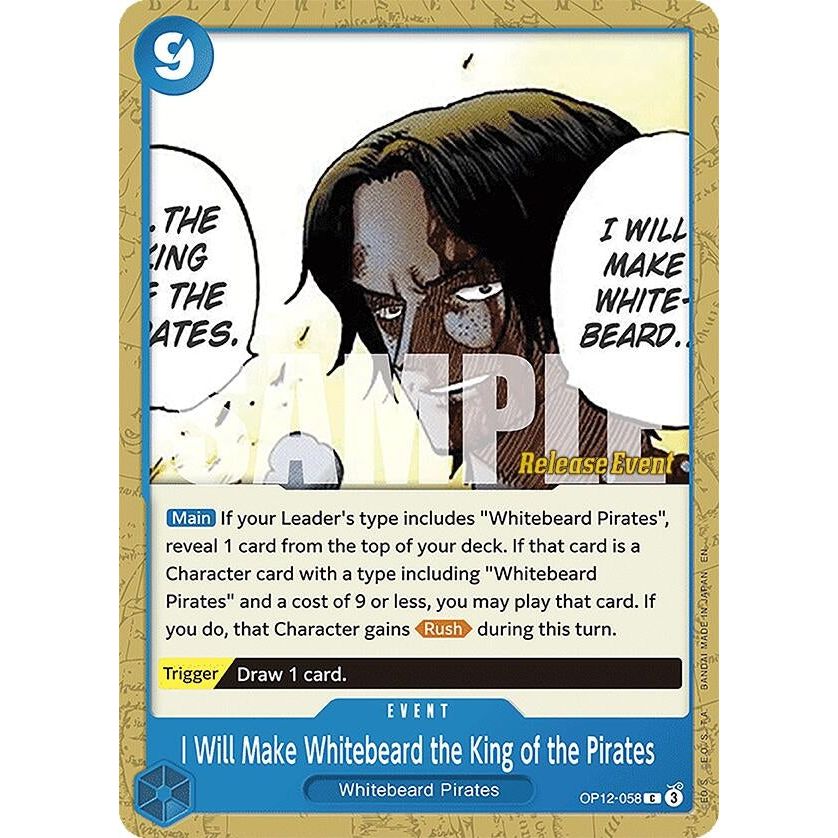 Image for I Will Make Whitebeard the King of the Pirates (OP12-058) (OP12 RE) - One Piece Card Game