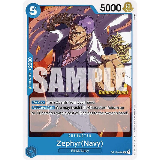 Image for Zephyr(Navy) (OP12-046) (OP12 RE) - One Piece Card Game