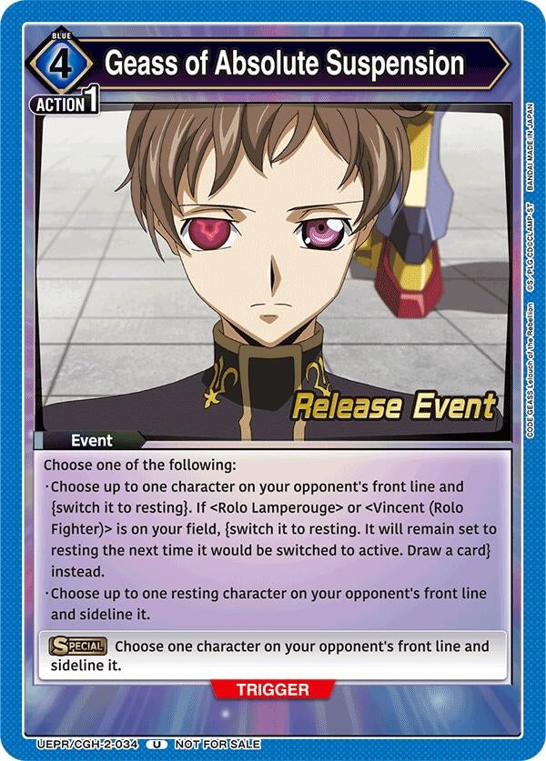 Image for Geass of Absolute Suspension (UEPR/CGH-2-034) (UEX03BT_RE) - Union Arena