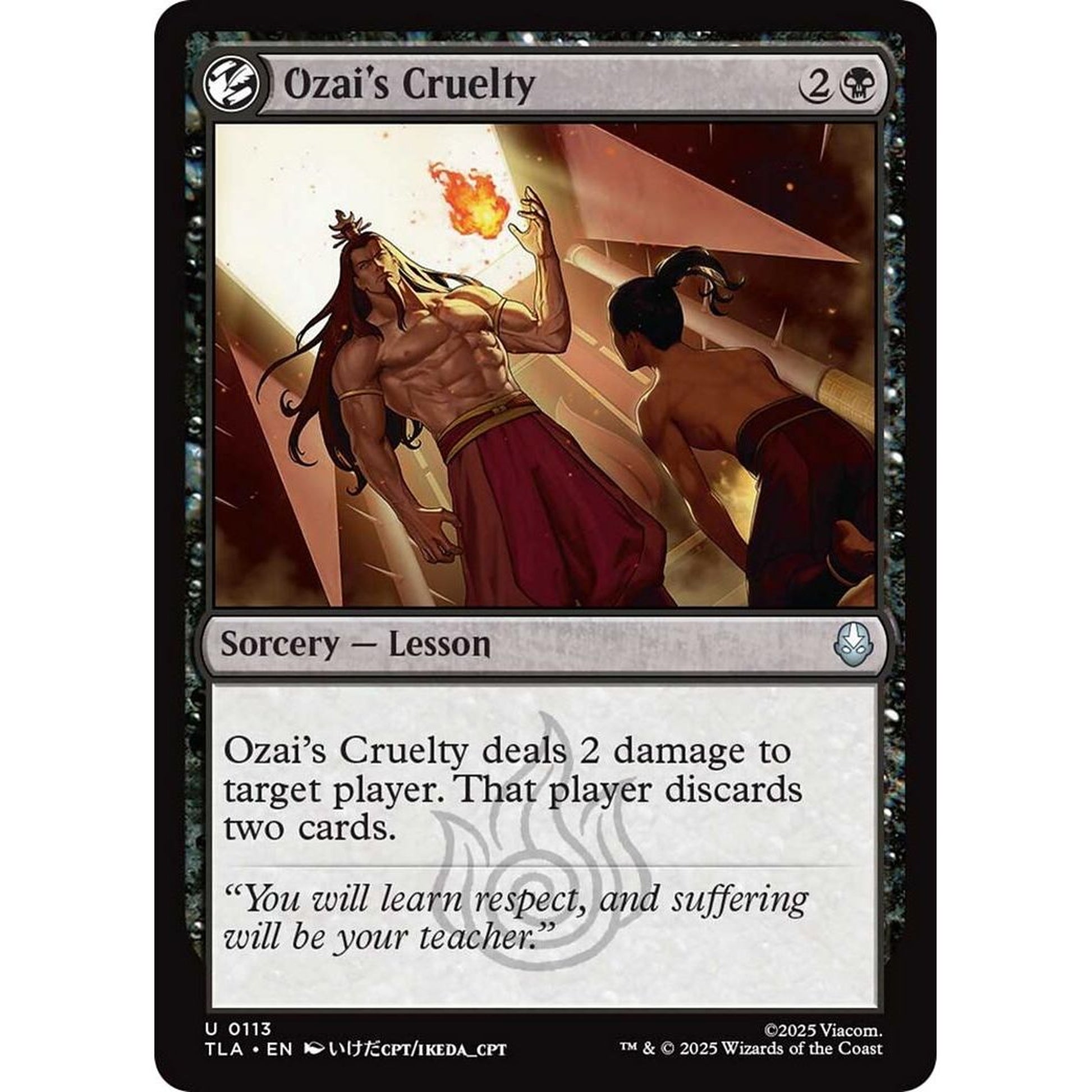 Image for Ozai's Cruelty (113) (TLA) - Magic: The Gathering