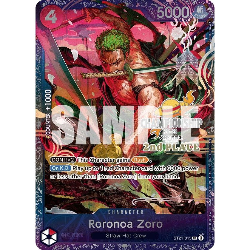 Image for Roronoa Zoro (CS 25-26 2nd Place) (ST21-015) (OP-PR) - One Piece Card Game