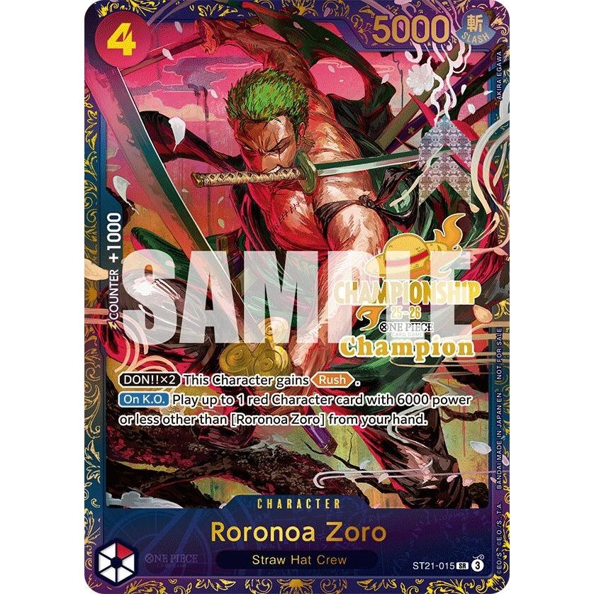 Image for Roronoa Zoro (CS 25-26 1st Place) (ST21-015) (OP-PR) - One Piece Card Game