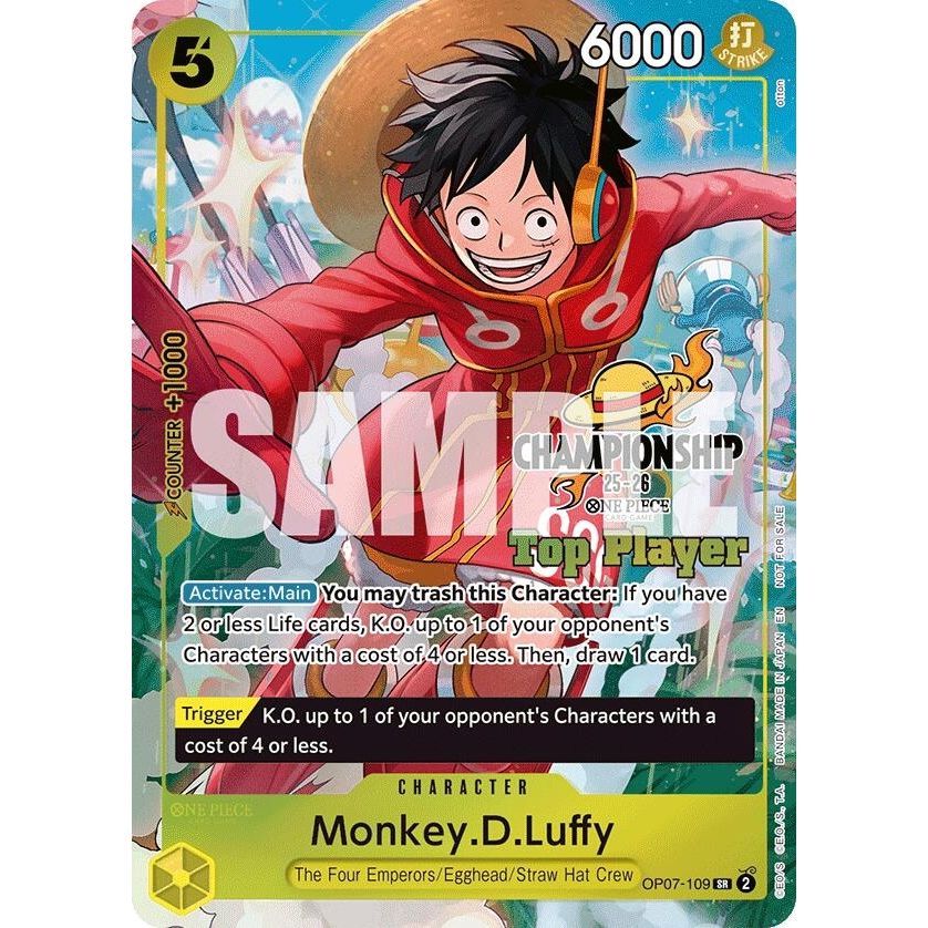 Image for Monkey.D.Luffy (CS 25-26 Top Player Pack) (OP07-109) (OP-PR) - One Piece Card Game