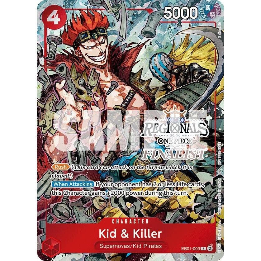 Image for Kid & Killer (Online Regional Finalist Card Set 2025 Vol.2) (EB01-003) (OP-PR) - One Piece Card Game