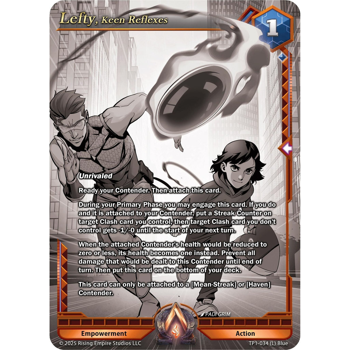 Image for Lefty, Keen Reflexes (Monochrome) (TP1-034) (TP1) - Alpha Clash