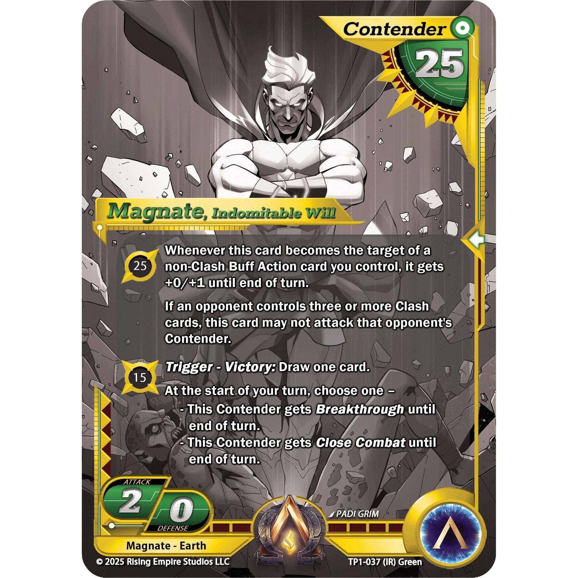 Image for Magnate, Indomitable Will (Monochrome) (TP1-037) (TP1) - Alpha Clash