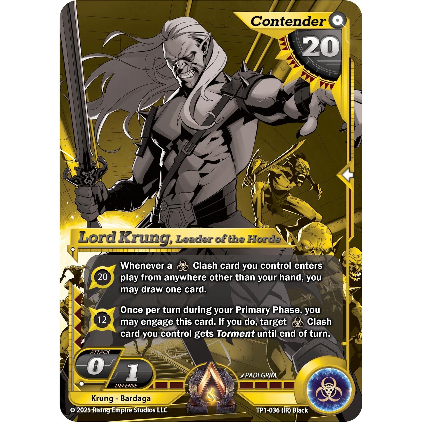 Image for Lord Krung, Leader of the Horde (Gold) (TP1-036) (TP1) - Alpha Clash