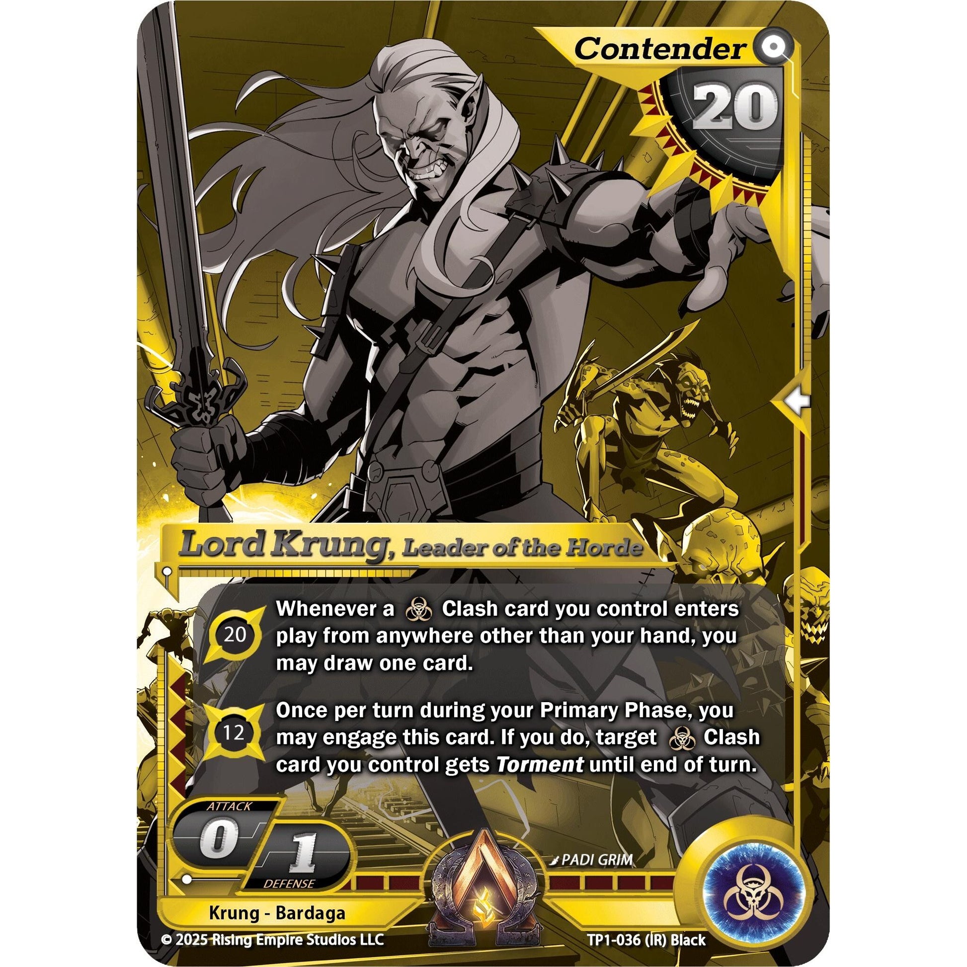 Image for Lord Krung, Leader of the Horde (Gold) (TP1-036) (TP1) - Alpha Clash