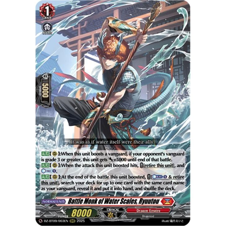 Image for Battle Monk of Water Scales, Ryuutou (DZ-BT09/003EN) (DZ-BT09) - Cardfight Vanguard