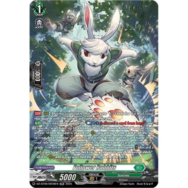 Image for Follower Rabbits (SR) (DZ-BT09/SR39EN) (DZ-BT09) - Cardfight Vanguard