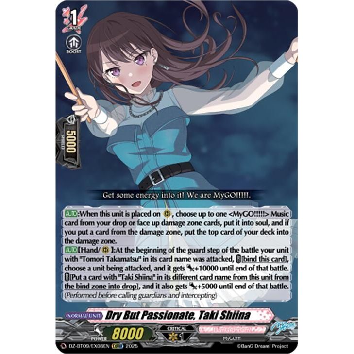 Image for Dry But Passionate, Taki Shiina (EXRRR) (DZ-BT09/EX08EN) (DZ-BT09) - Cardfight Vanguard