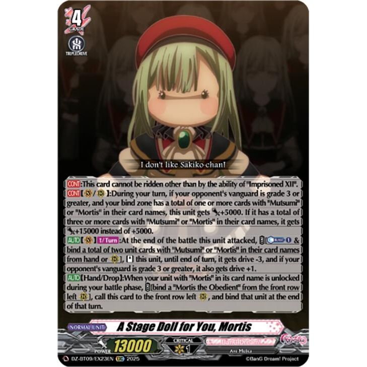 Image for A Stage Doll for You, Mortis (EXC) (DZ-BT09/EX23EN) (DZ-BT09) - Cardfight Vanguard