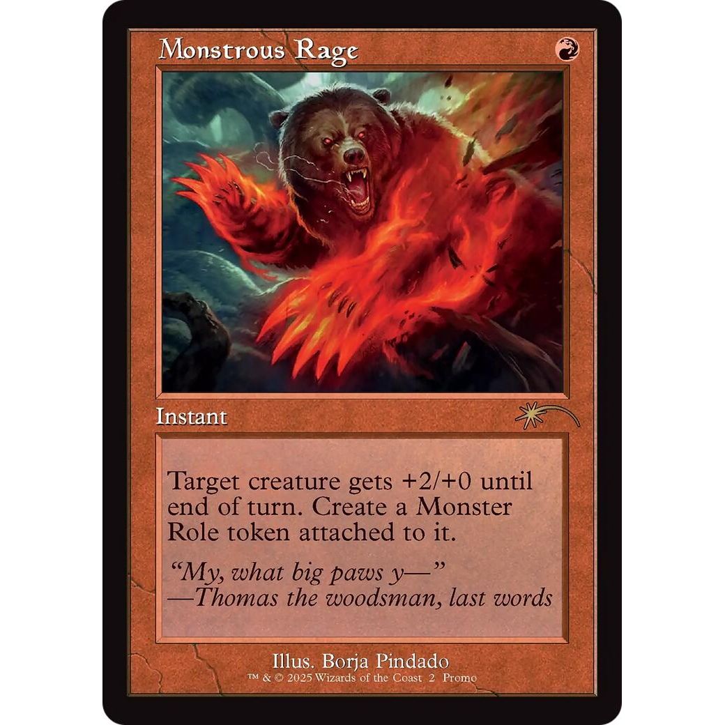 Image for Monstrous Rage (Retro Frame) (2) (WPN) - Magic: The Gathering
