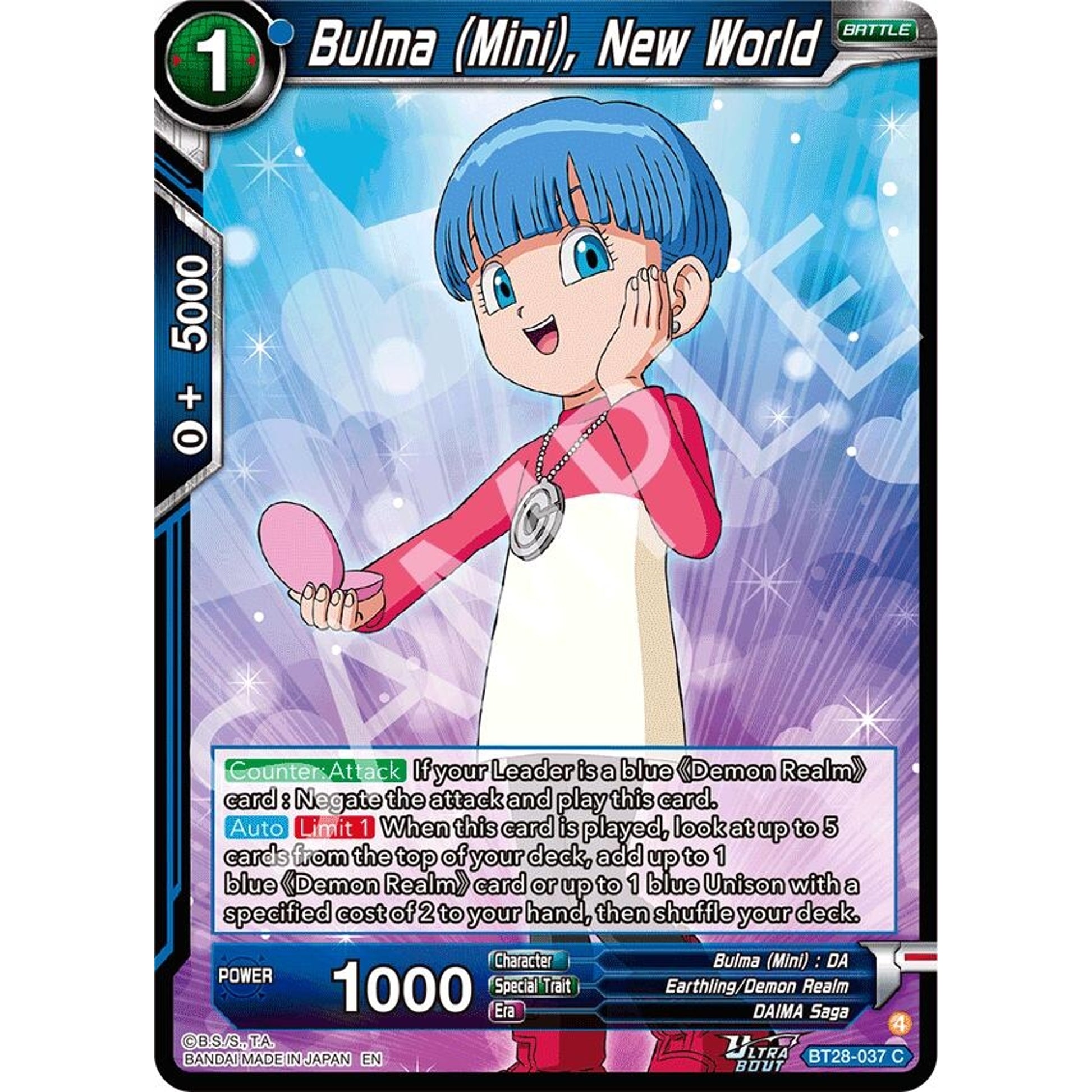 Image for Bulma (Mini), New World (BT28-037) (BT28) - Dragon Ball Super: Masters