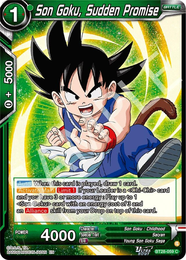 Image for Son Goku, Sudden Promise (BT28-059) (BT28) - Dragon Ball Super: Masters