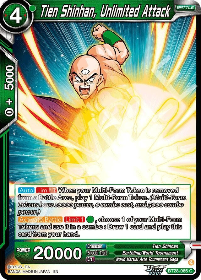 Image for Tien Shinhan, Unlimited Attack (BT28-066) (BT28) - Dragon Ball Super: Masters