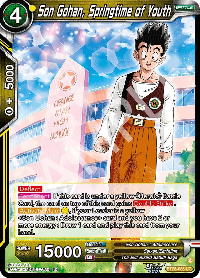Image for Son Gohan, Springtime of Youth (BT28-086) (BT28) - Dragon Ball Super: Masters