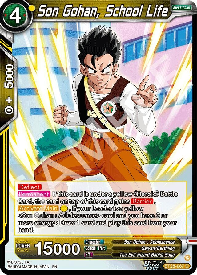 Image for Son Gohan, School Life (BT28-087) (BT28) - Dragon Ball Super: Masters