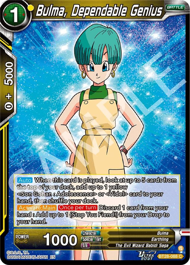 Image for Bulma, Dependable Genius (BT28-088) (BT28) - Dragon Ball Super: Masters