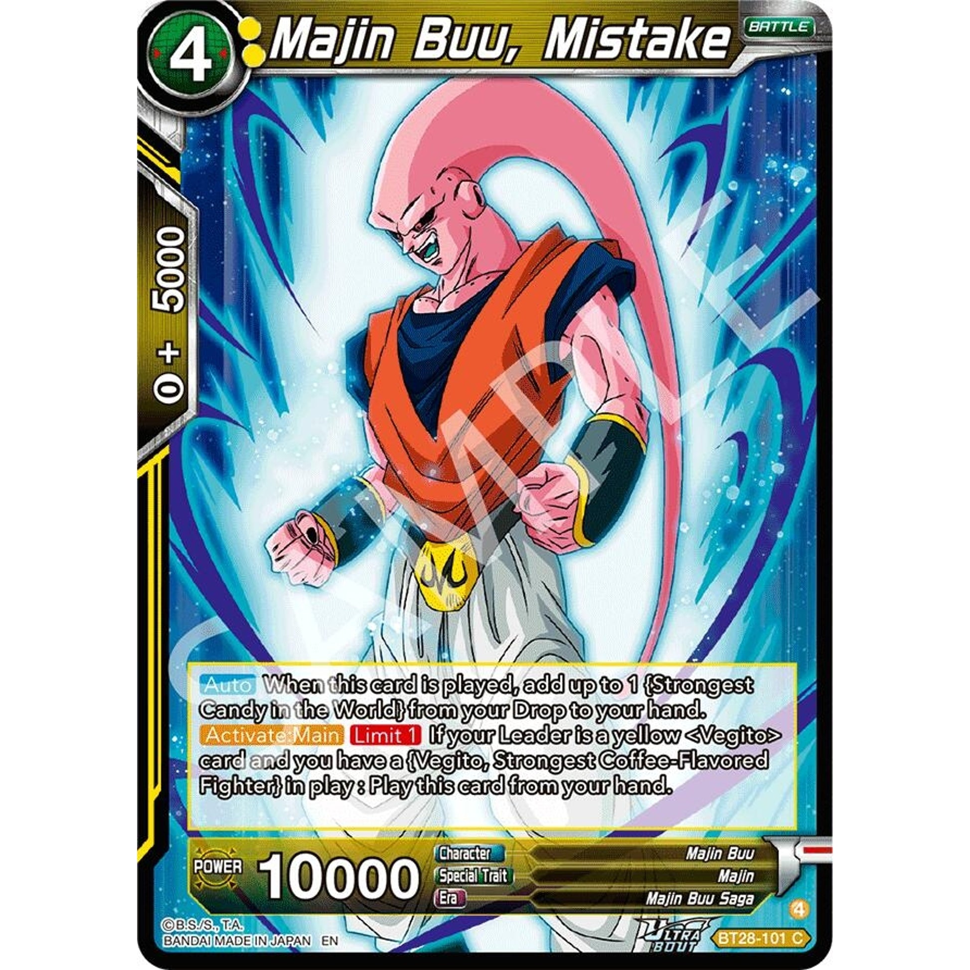 Image for Majin Buu, Mistake (BT28-101) (BT28) - Dragon Ball Super: Masters