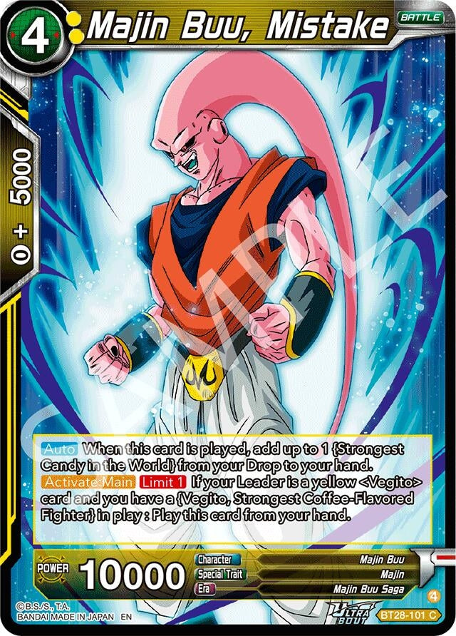 Image for Majin Buu, Mistake (BT28-101) (BT28) - Dragon Ball Super: Masters