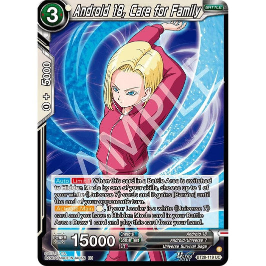 Image for Android 18, Care for Family (BT28-119) (BT28) - Dragon Ball Super: Masters