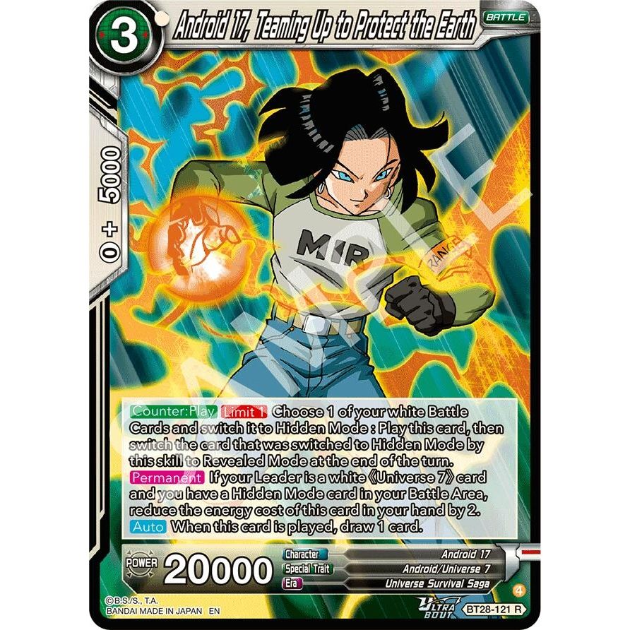 Image for Android 17, Teaming Up to Protect the Earth (BT28-121) (BT28) - Dragon Ball Super: Masters