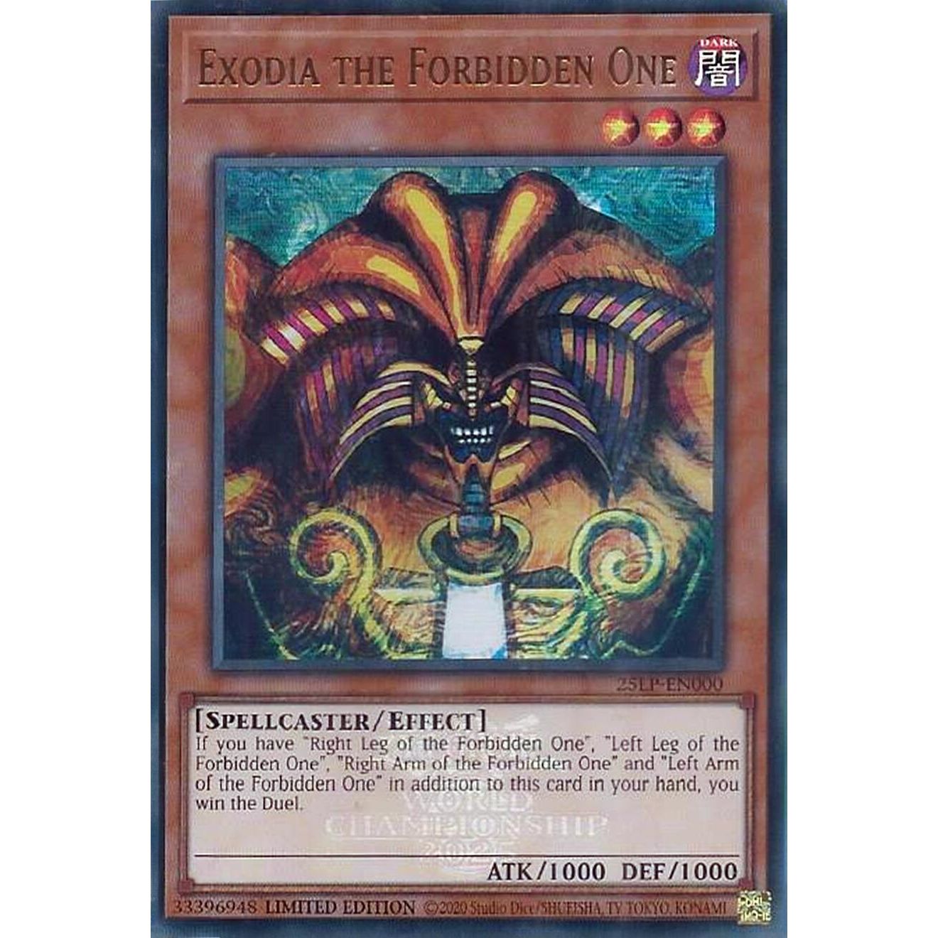 Image for Exodia the Forbidden One (Emblazoned Ultra Rare) (25LP-EN000) (25LP) - YuGiOh