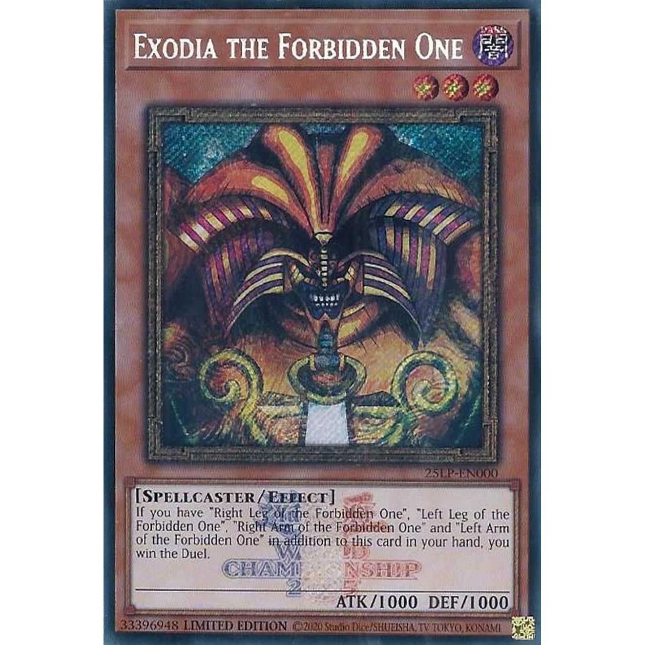 Image for Exodia the Forbidden One (Emblazoned Secret Rare) (25LP-EN000) (25LP) - YuGiOh